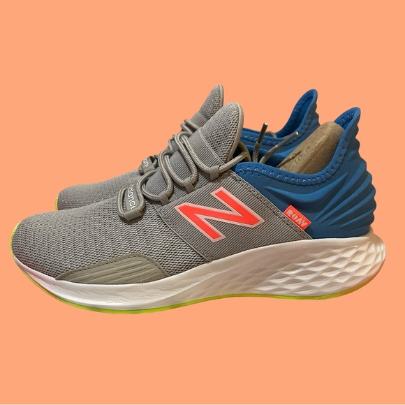 NWT! NEW BALANCE ROV WOMENS SNEAKERS, SIZE 10. GRAY, BLUE, BRIGHT YELLOW. NO BOX - Picture 5 of 16